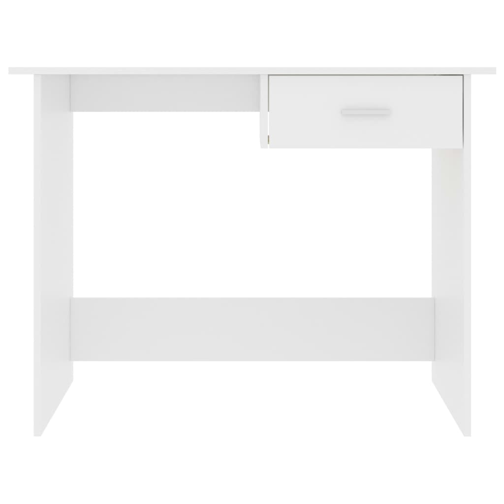 Desk White 100X50X76 Cm Engineered Wood