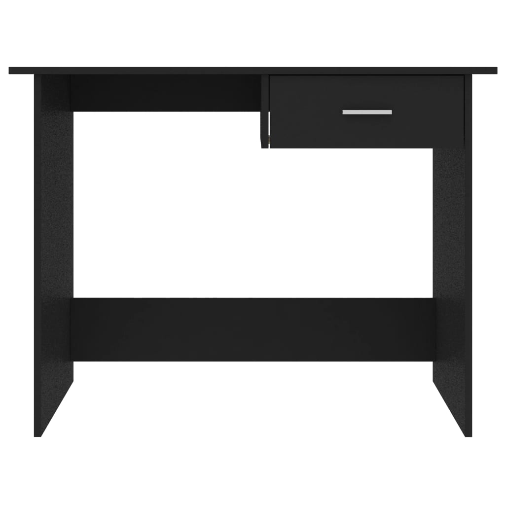 Desk Black 100X50X76 Cm Engineered Wood