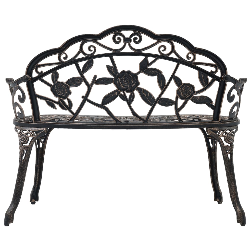 Bistro Bench 100Cm Bronze Cast Aluminium