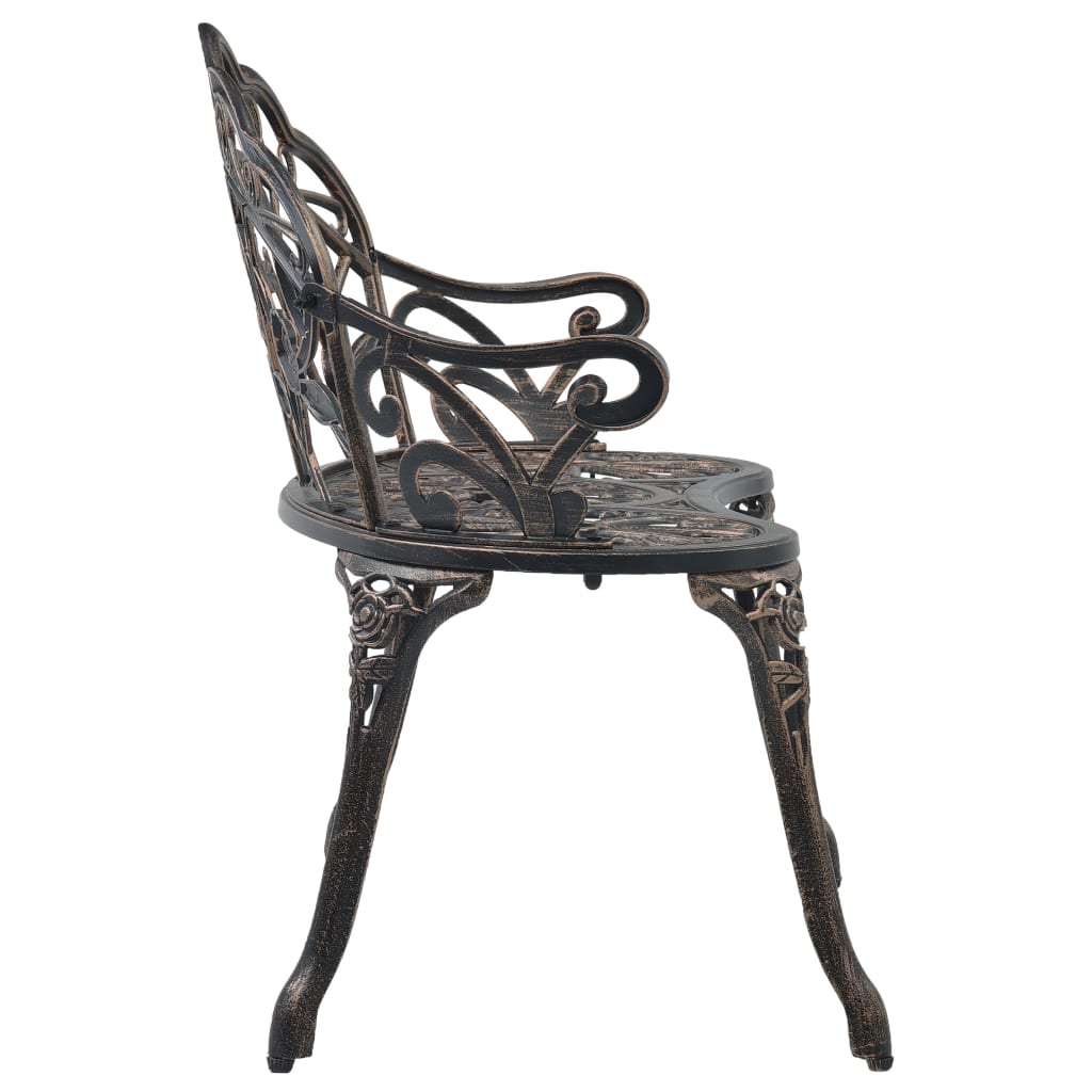 Bistro Bench 100Cm Bronze Cast Aluminium