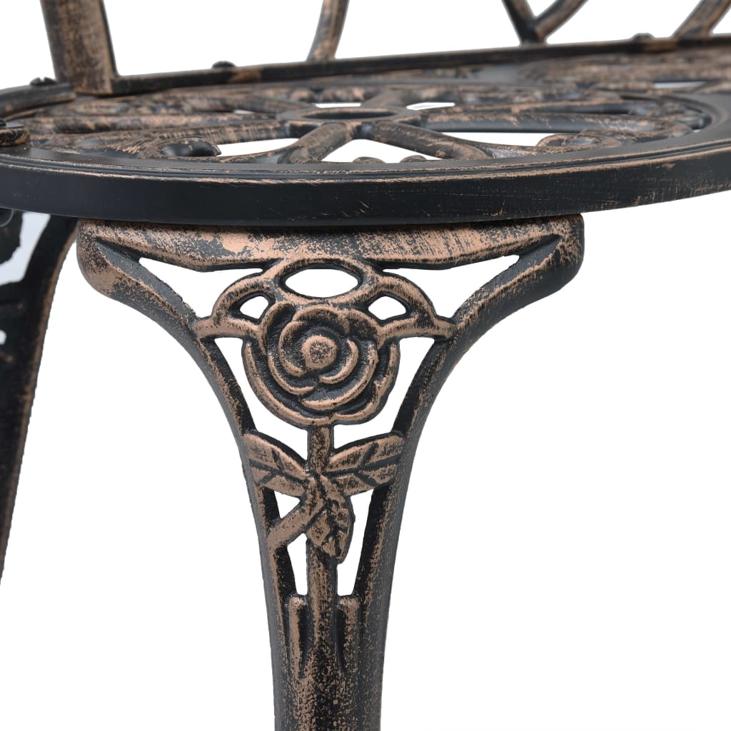 Bistro Bench 100Cm Bronze Cast Aluminium