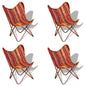 Butterfly Chairs 4 Pcs Multicolour Chindi Fabric