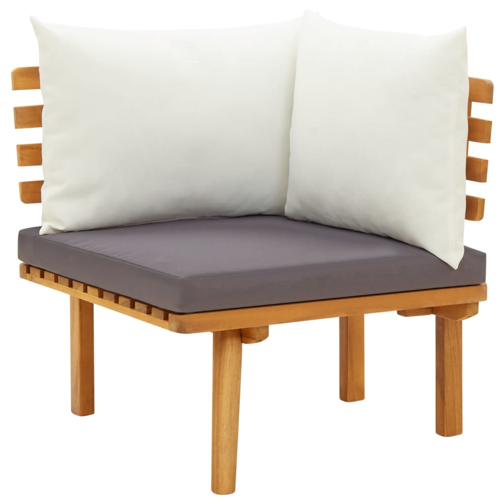 Garden Corner Sofa With Cushions Solid Acacia Wood