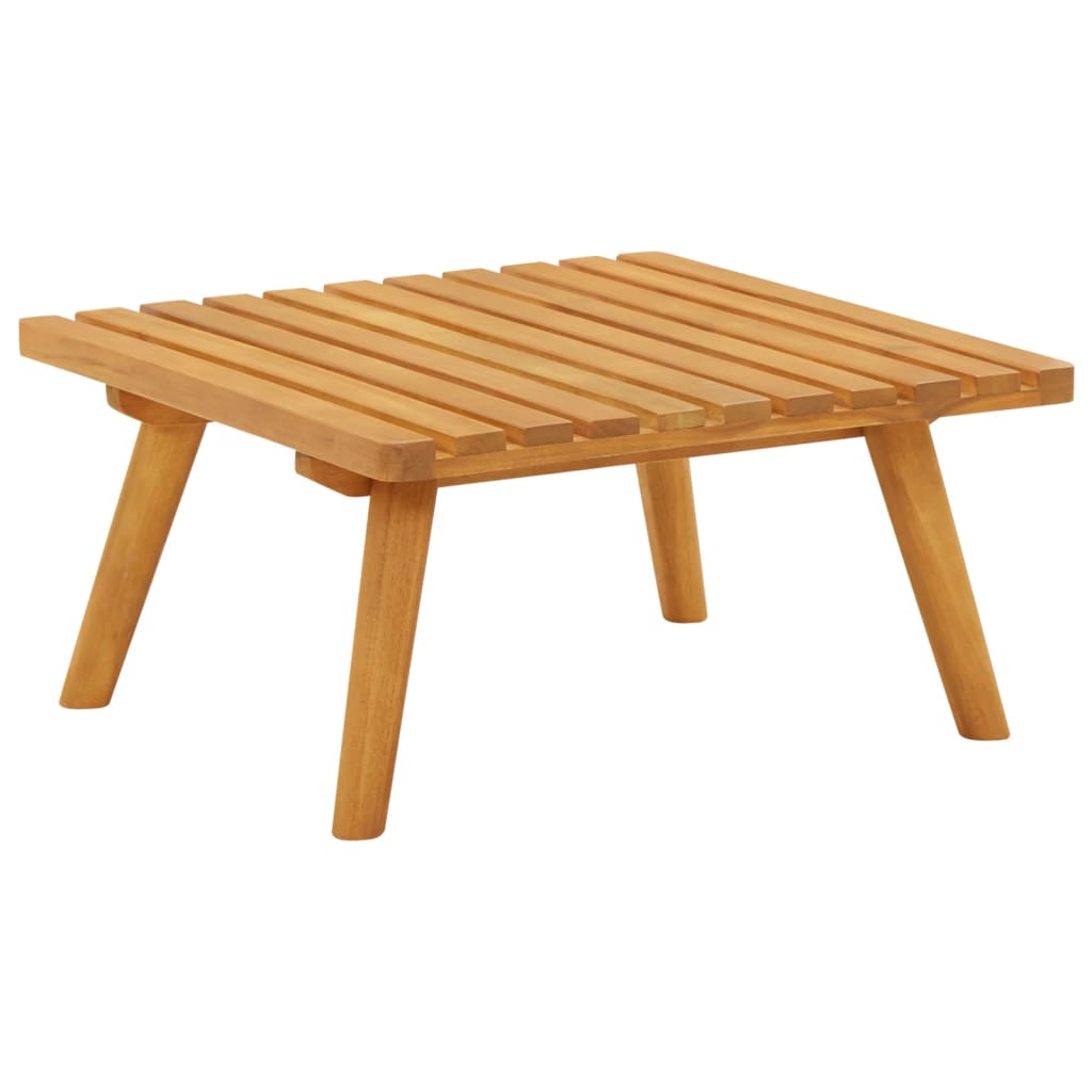 Garden Footstool With Cushion 60X60X29 Cm Solid Acacia Wood