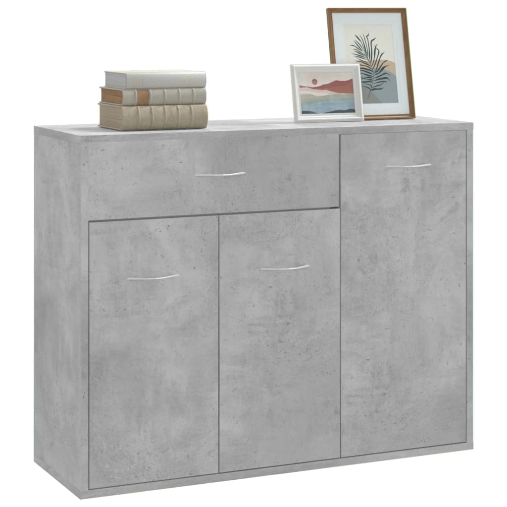 Sideboard Concrete Grey 88X30X70 Cm Engineered Wood