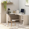 L-Shaped Corner Desk White 120X140X75 Cm Engineered Wood