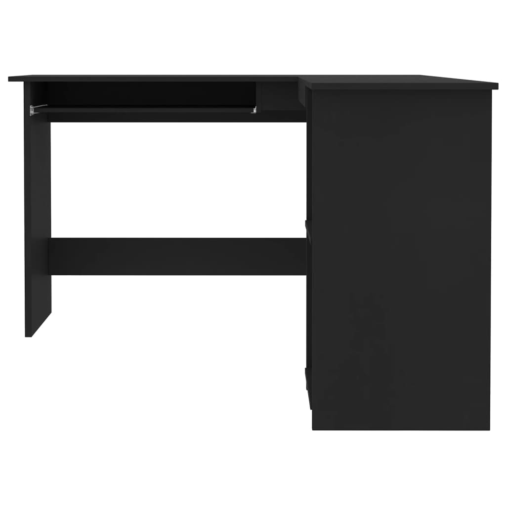 L-Shaped Corner Desk Black 120X140X75 Cm Engineered Wood