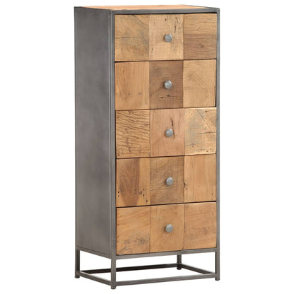 Drawer Cabinet 45X30X100 Cm Solid  Reclaimed Wood