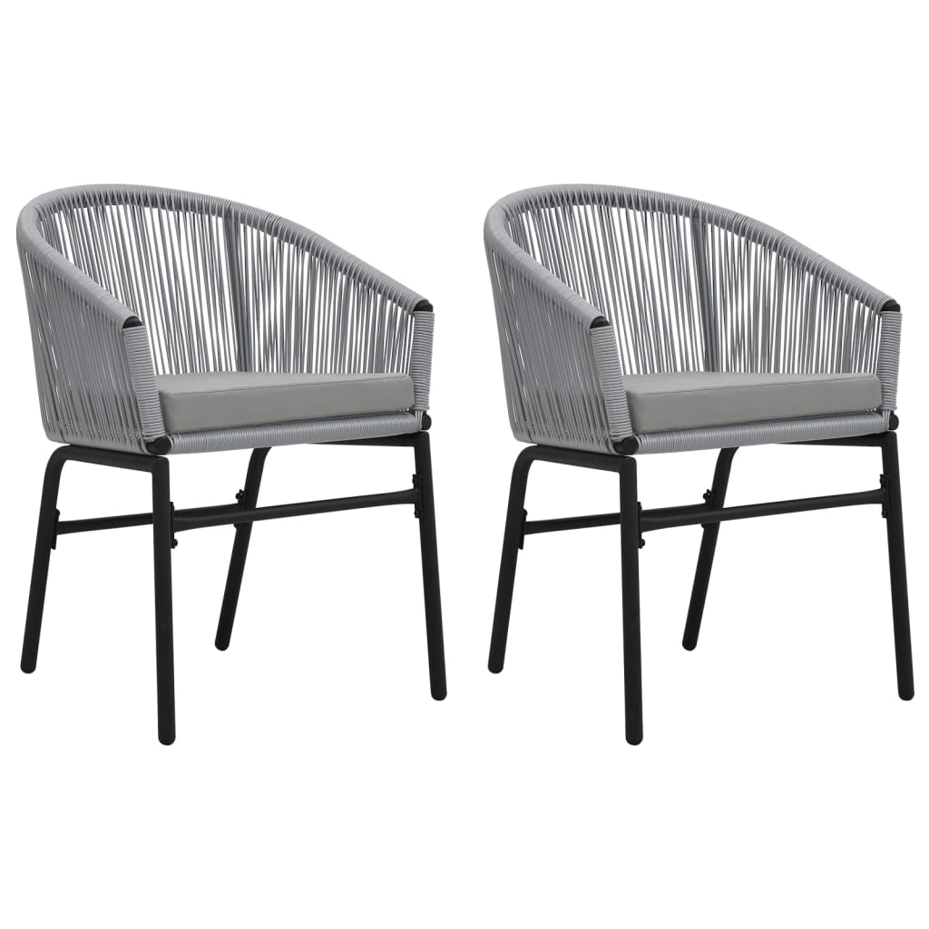 Garden Chairs 2 Pcs Anthracite Pe Rattan