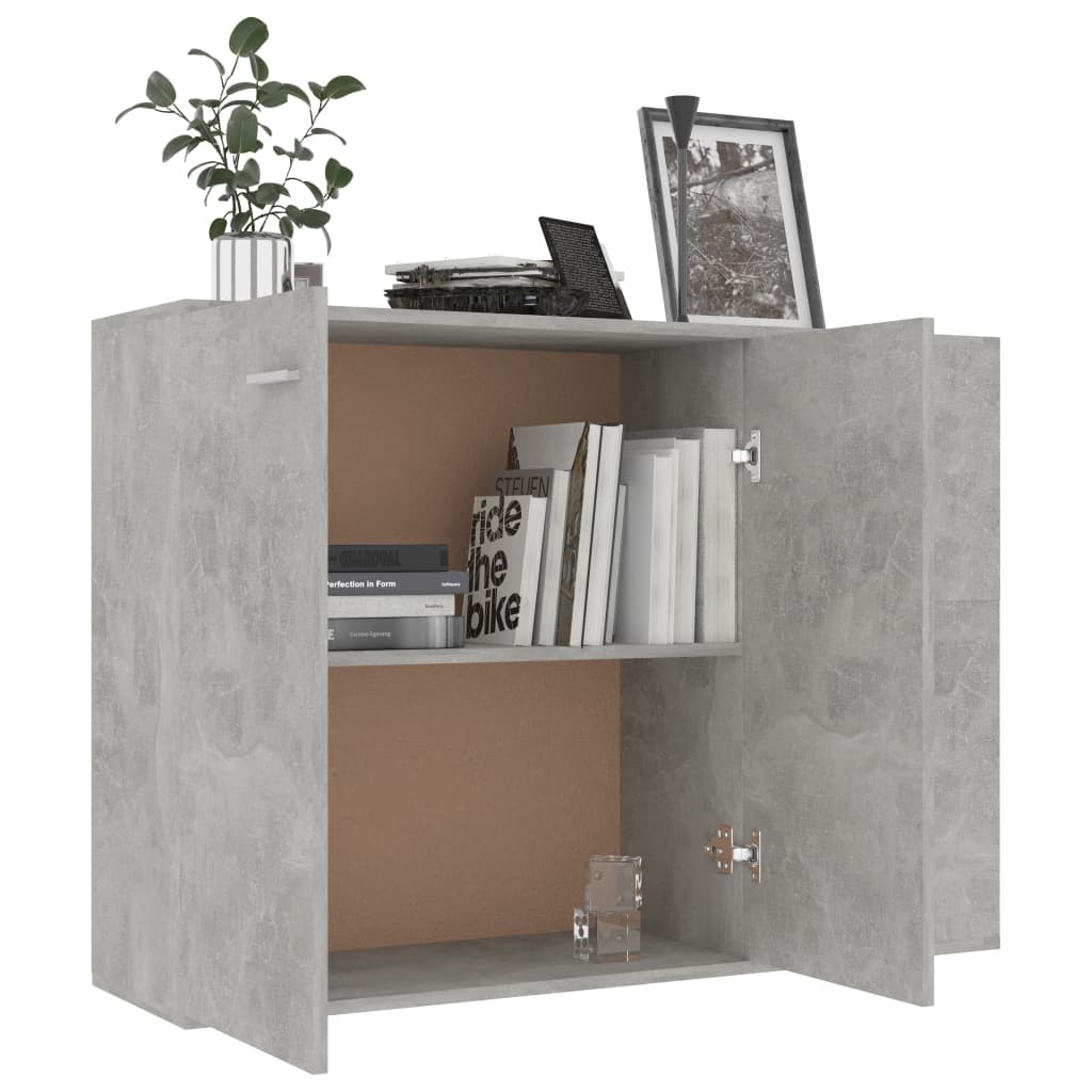 Sideboard Concrete Grey 105X30X75 Cm Engineered Wood