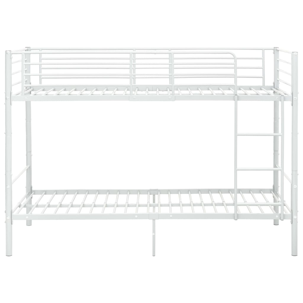 Bunk Bed White Metal 90X200 Cm