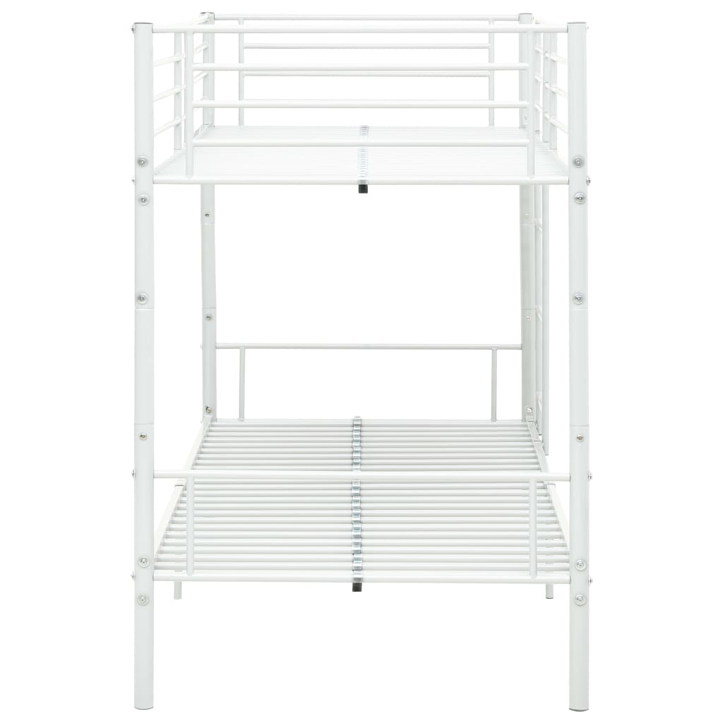 Bunk Bed White Metal 90X200 Cm