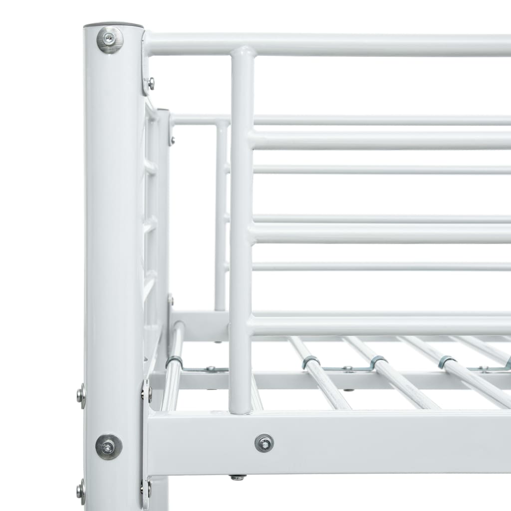 Bunk Bed White Metal 90X200 Cm