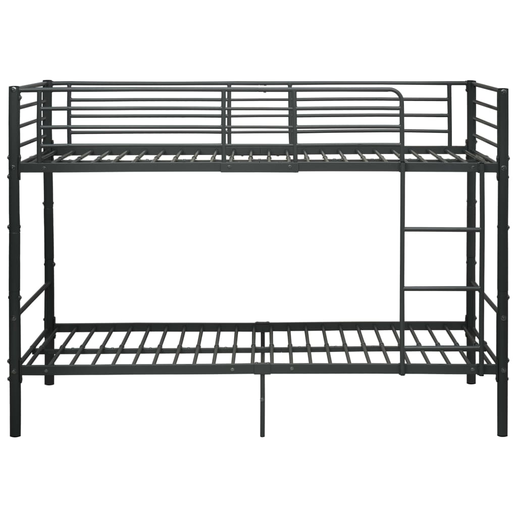 Bunk Bed Black Metal 90X200 Cm