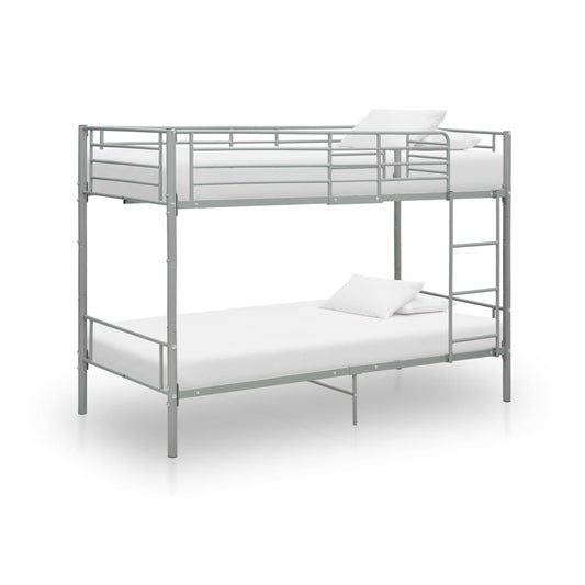 Bunk Bed Grey Metal 90X200 Cm