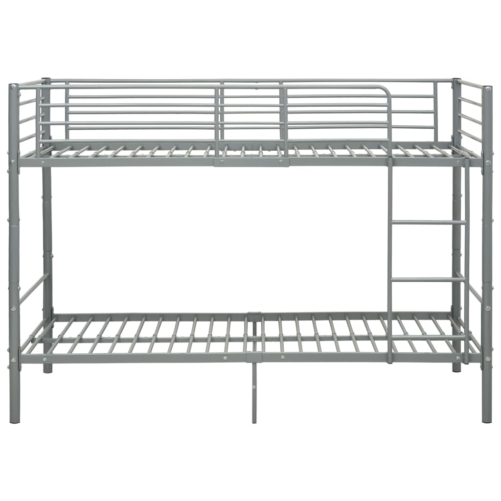 Bunk Bed Grey Metal 90X200 Cm