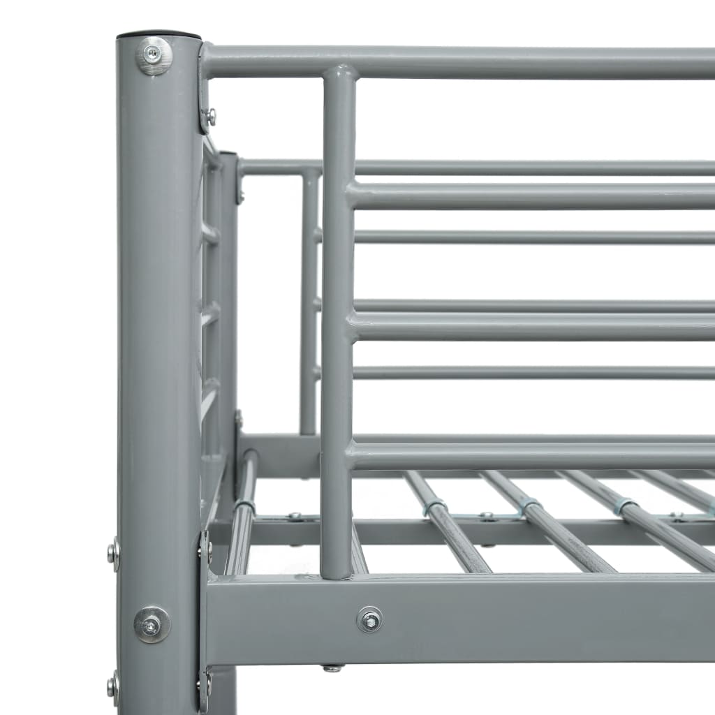 Bunk Bed Grey Metal 90X200 Cm