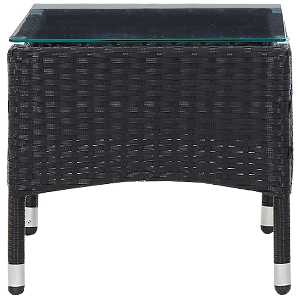 Coffee Table Black 60X40X36 Cm Poly Rattan