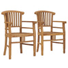 Garden Chairs 2 Pcs Solid Teak Wood