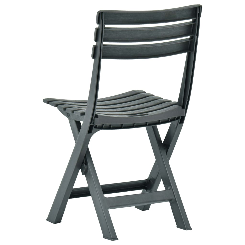 Folding Garden Chair 2 Pcs Plastic Green