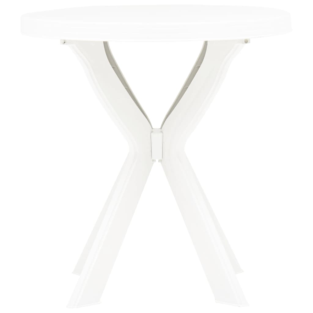 Bistro Table White Ø70 Cm Plastic