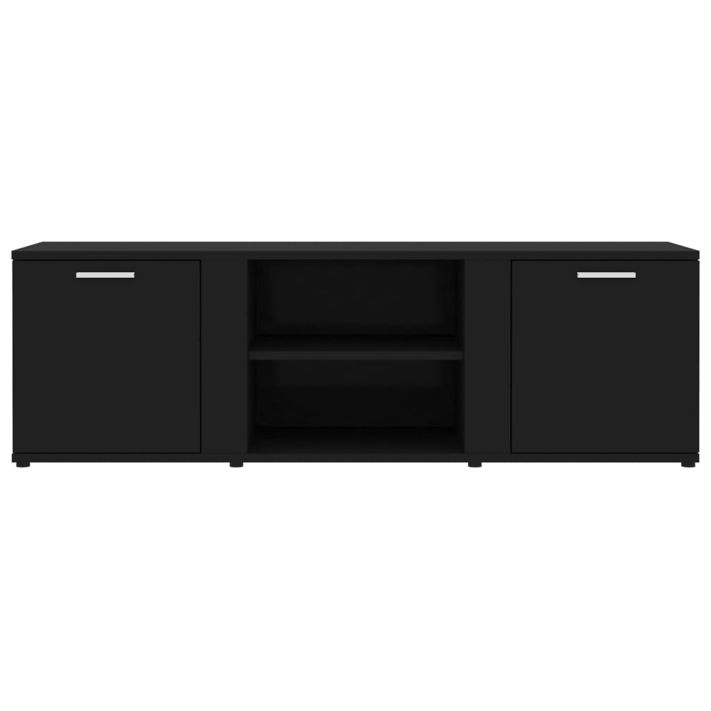 Tv Cabinet Black 120X34X37 Cm Engineered Wood