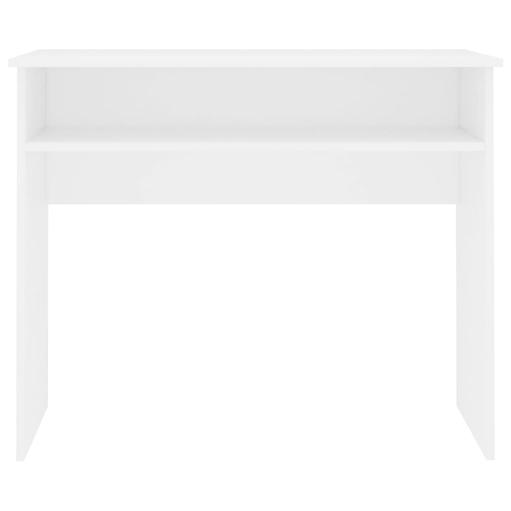 Desk White 90X50X74 Cm Engineered Wood