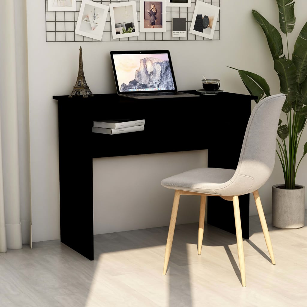 Desk Black 90X50X74 Cm Engineered Wood