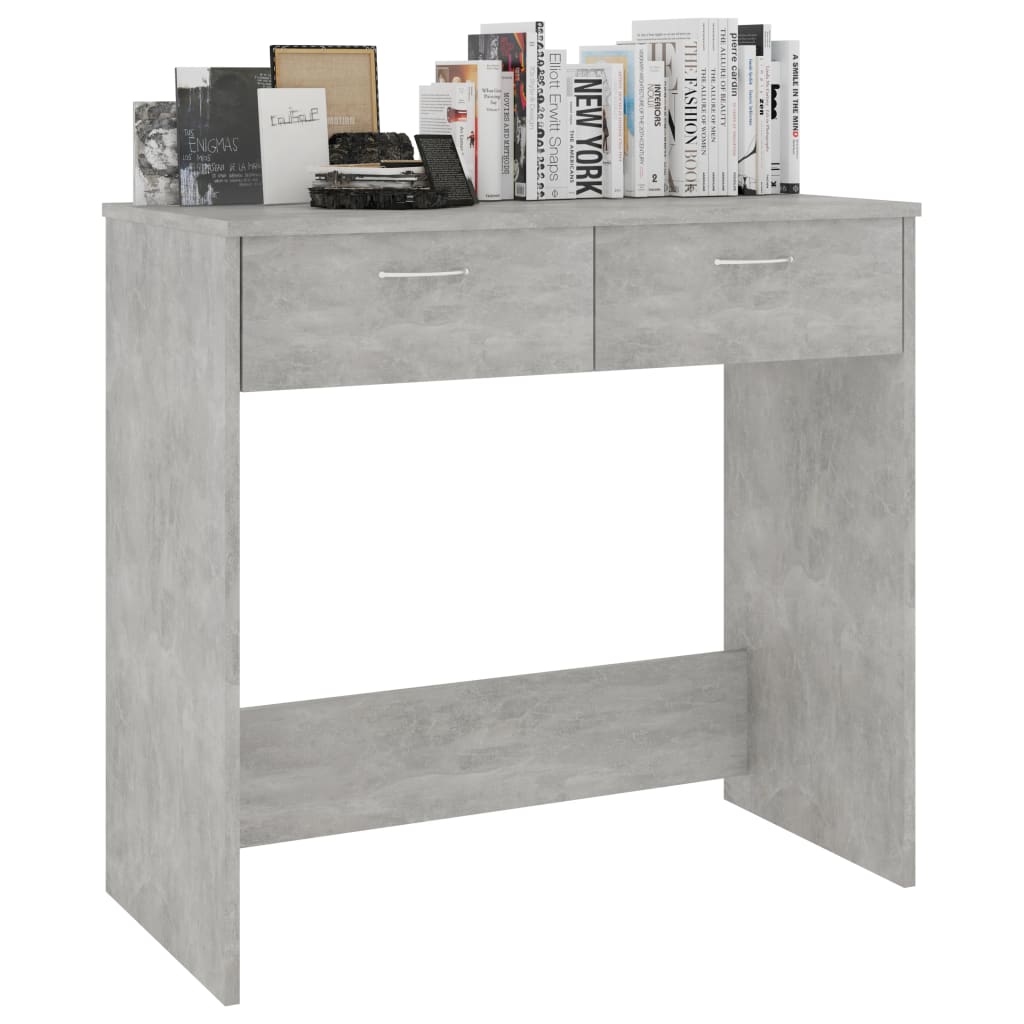 Desk Concrete Grey 80X40X75 Cm Engineered Wood