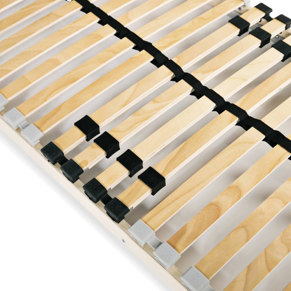 Slatted Bed Bases 2 Pcs With 28 Slats 7 Zones 90X200 Cm