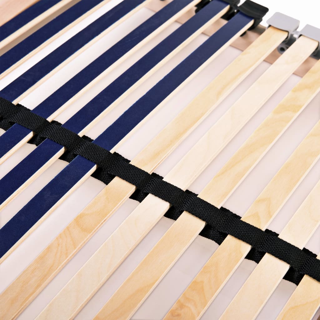 Slatted Bed Bases 2 Pcs With 42 Slats 7 Zones 90X200 Cm