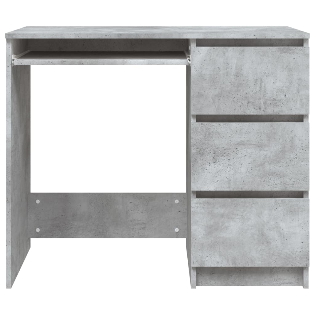 Desk Concrete Grey 90X45X76 Cm Engineered Wood