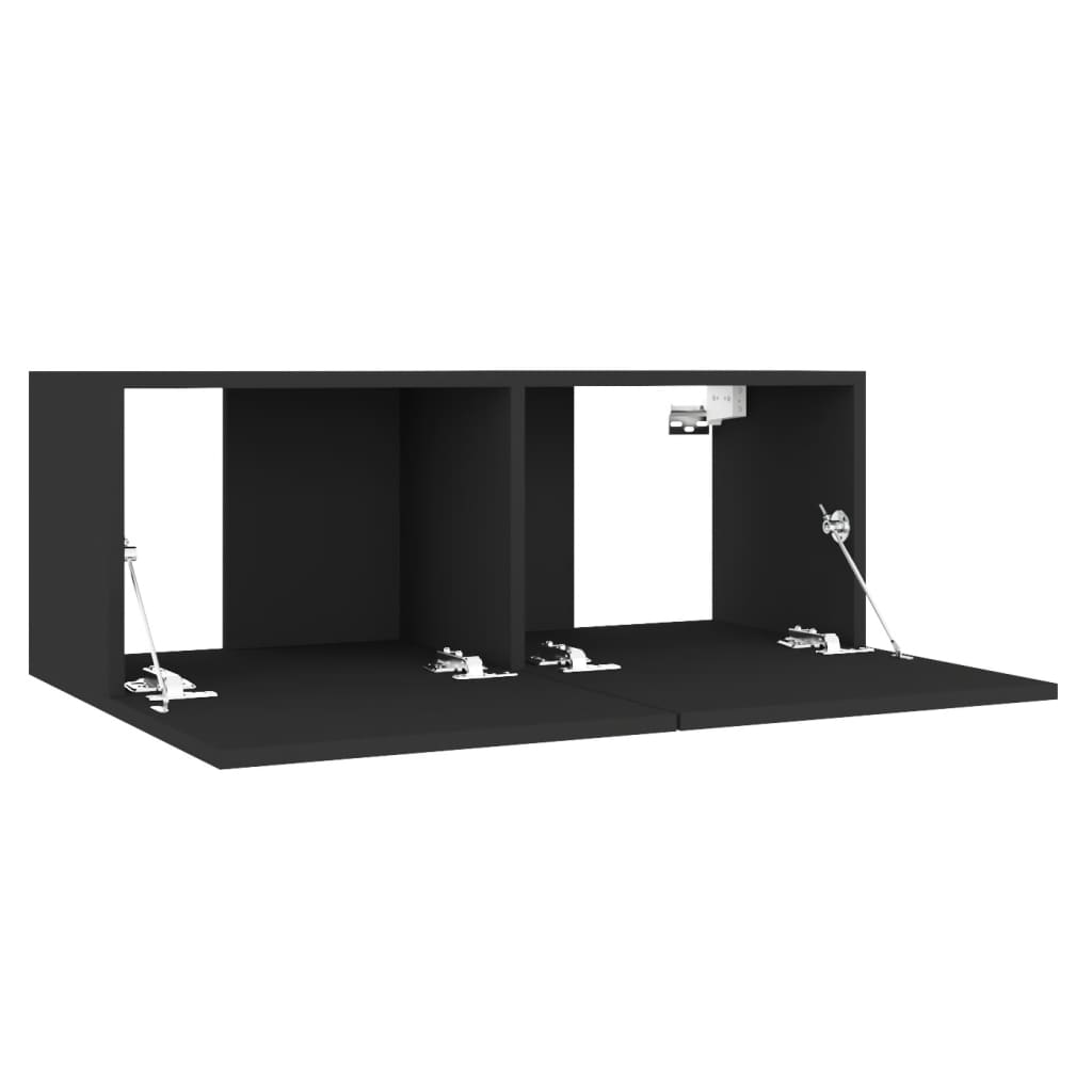 Tv Cabinet Black 80X30X30 Cm Engineered Wood