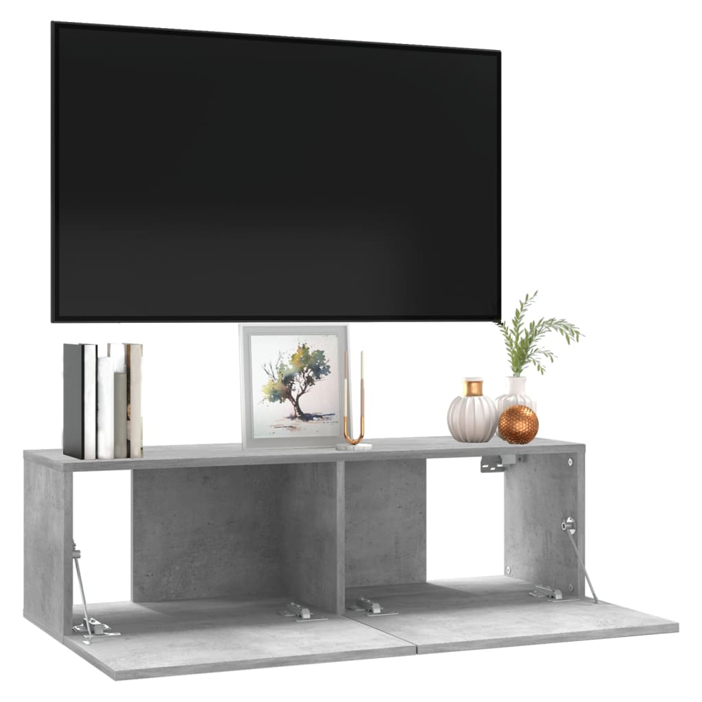 Tv Cabinet Concrete Grey 100X30X30 Cm Engineered Wood