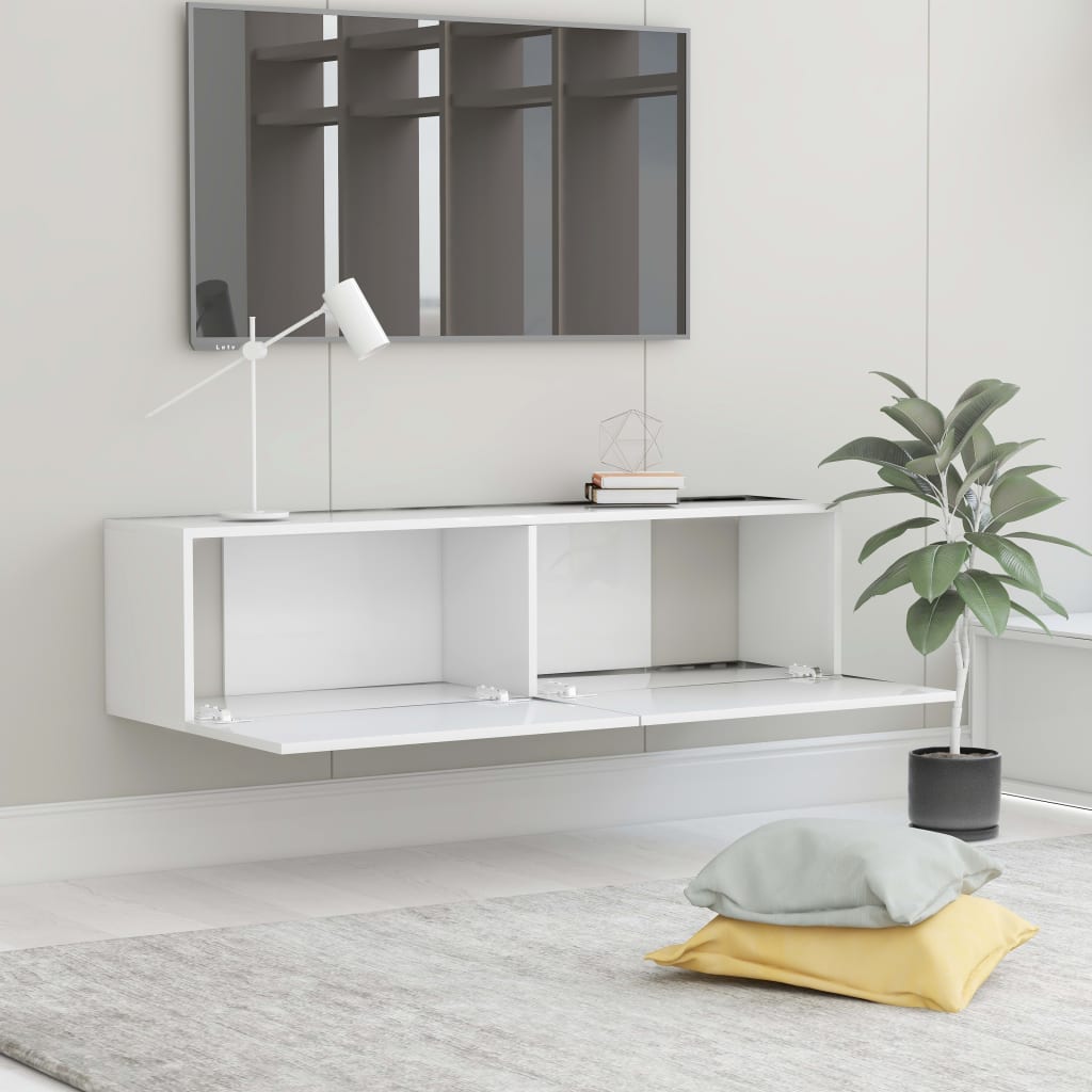 Tv Cabinet White 120X30X30 Cm Engineered Wood