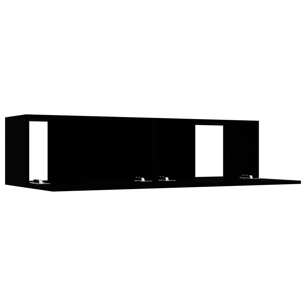 Tv Cabinet Black 120X30X30 Cm Engineered Wood