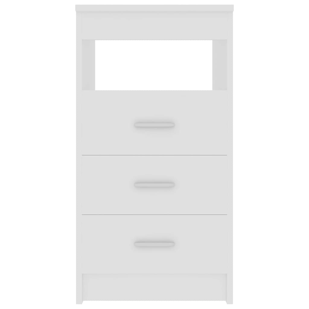 Drawer Cabinet White 40X50X76 Cm Engineered Wood