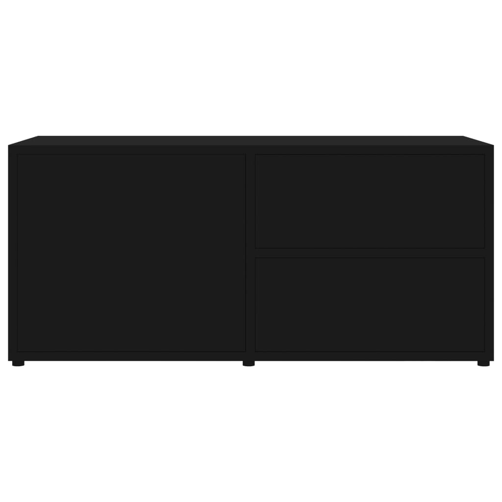 Tv Cabinet Black 80X34X36 Cm Engineered Wood