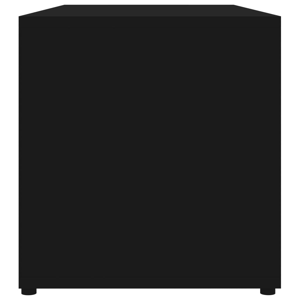 Tv Cabinet Black 80X34X36 Cm Engineered Wood