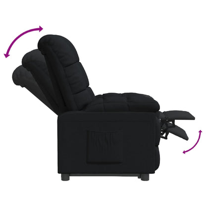 Recliner Chair Black Fabric