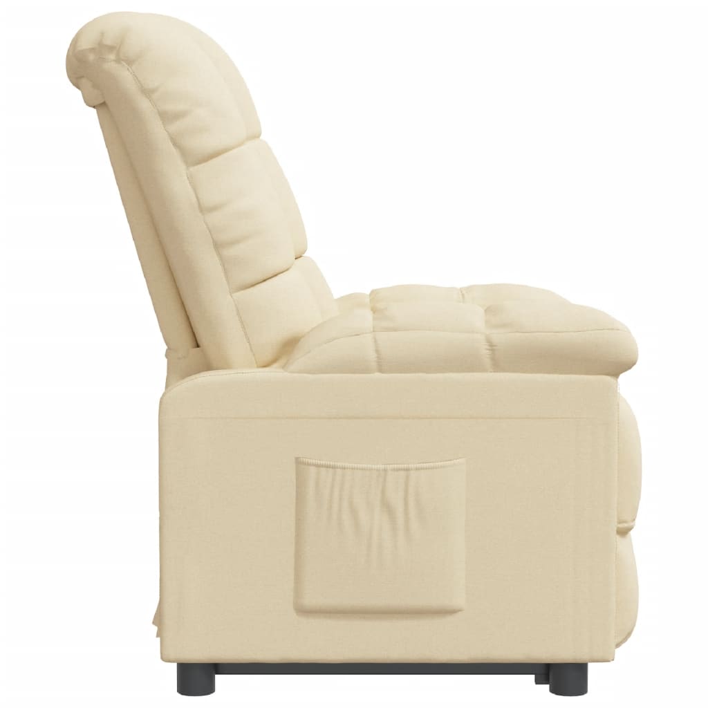 Recliner Chair Cream Fabric