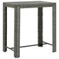 Garden Bar Table Grey 100X60.5X110.5 Cm Poly Rattan