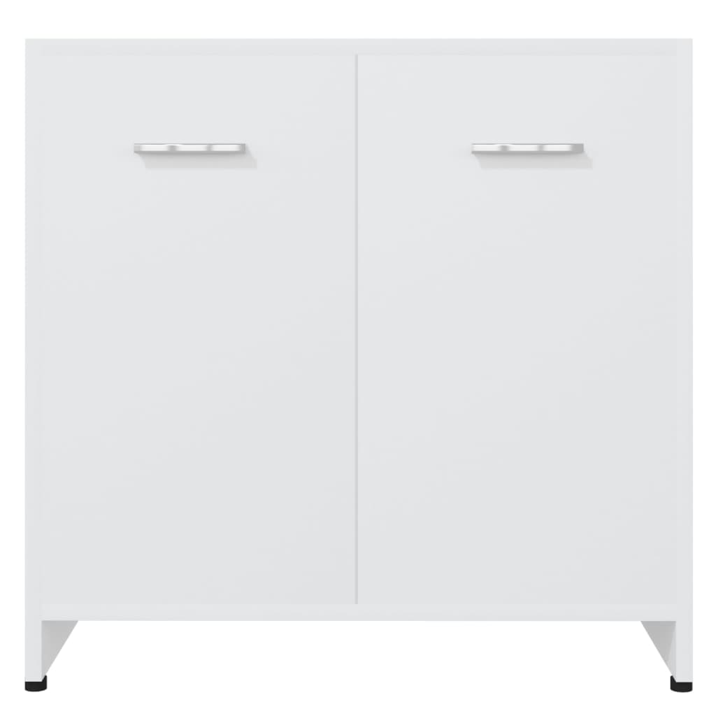 Bathroom Cabinet White 60X33X61 Cm Engineered Wood