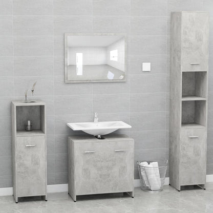 Bathroom Cabinet Concrete Grey 60X33X61 Cm Engineered Wood