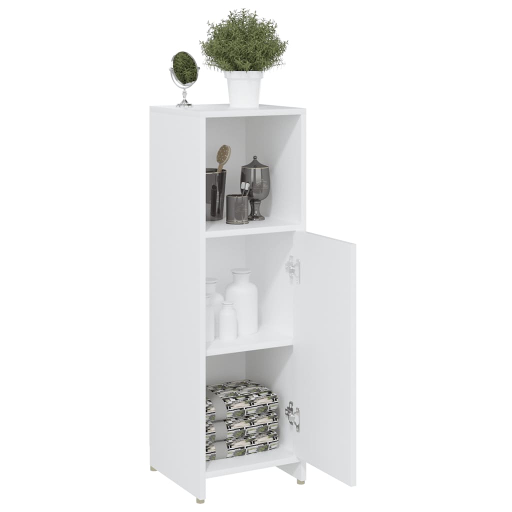 Bathroom Cabinet White 30X30X95 Cm Engineered Wood