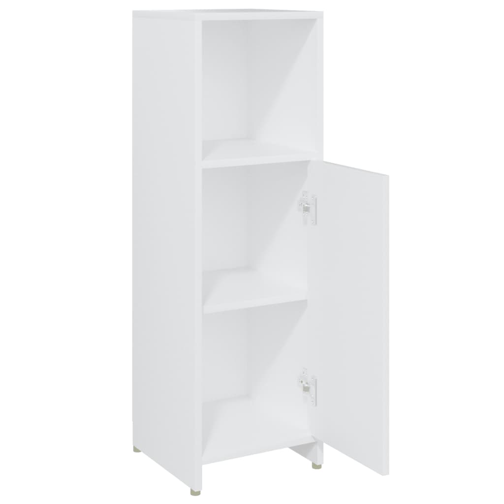 Bathroom Cabinet White 30X30X95 Cm Engineered Wood