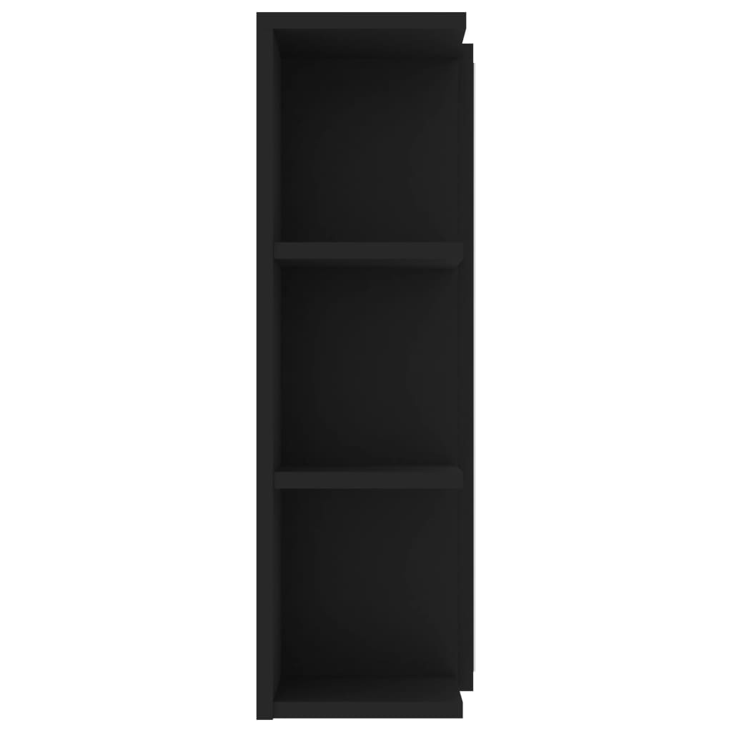 Bathroom Mirror Cabinet Black 80X20.5X64 Cm Engineered Wood
