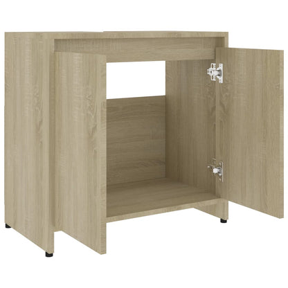 Bathroom Cabinet Sonoma Oak 60X33X61 Cm Engineered Wood