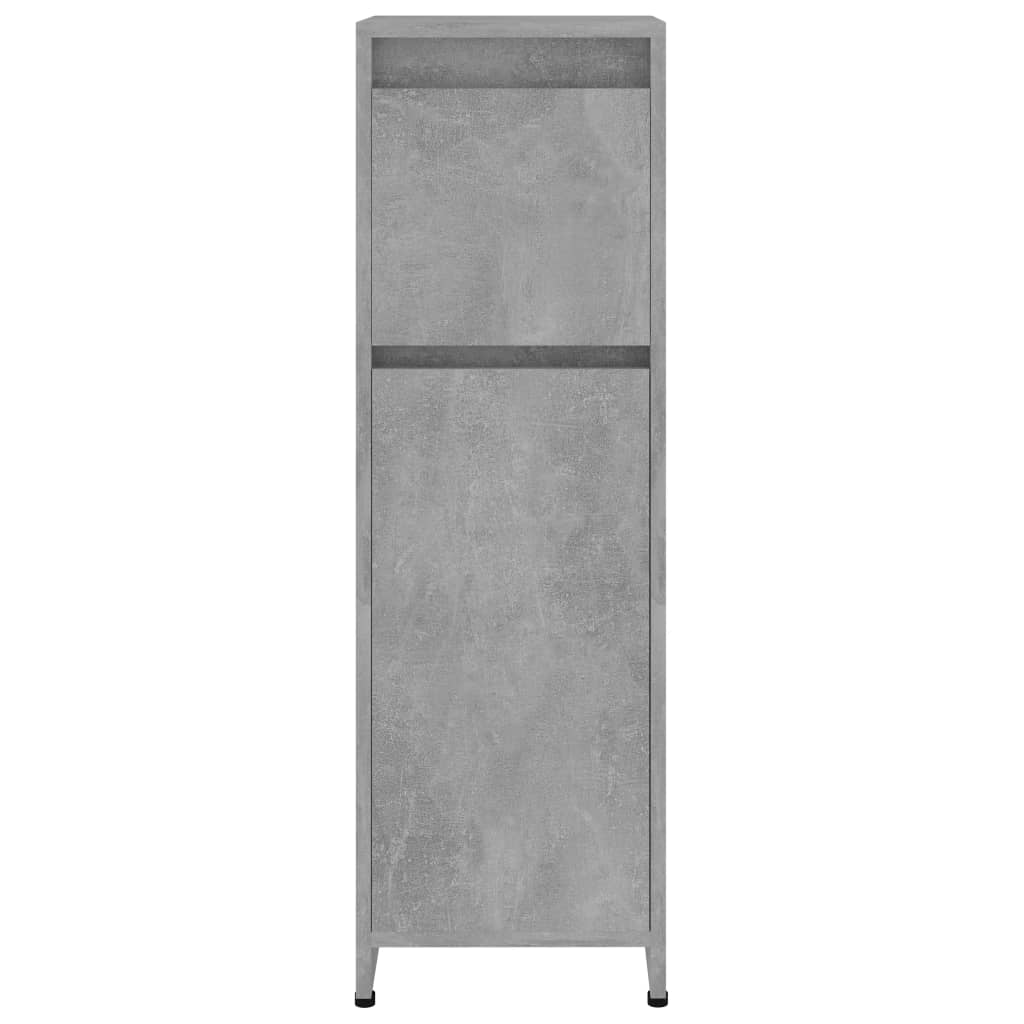 Bathroom Cabinet Concrete Grey 30X30X95 Cm Engineered Wood