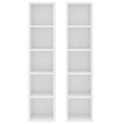 Cd Cabinets 2 Pcs White 21X16X93.5 Cm Engineered Wood